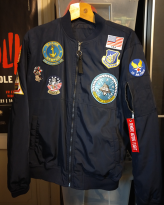 Giubbotto bomber top gun aviazione militare aereo