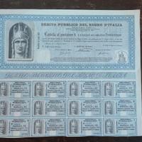 Regno d’Italia – Debito Pubblico 3,50% – Cartella