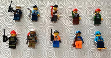 Lego 10 minifigure originali City 