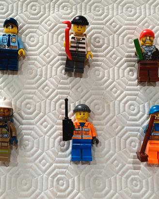 Lego 10 minifigure originali City 