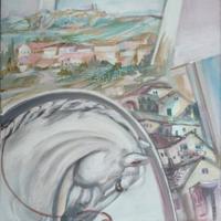 Quadro  Carla Cecchin Sogno Equino e Paesaggio