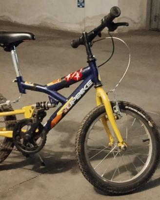 Bici 16" ammortizzata freni nuovi