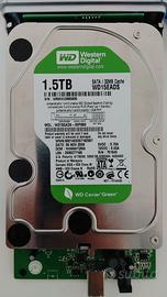 Hard disk esterno 1,5 TB WD + case in alluminio