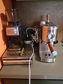 macchina caffè a braccio, macina caffe e cassetto