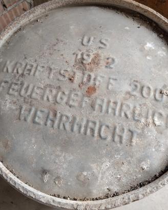 Fusto/bidone carburante militare del 1942