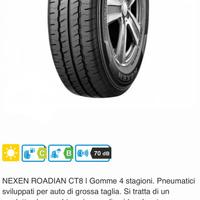 Gomme 215 60 16 c nexen 4 stagioni x furgoni
