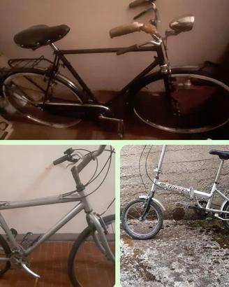 Tre bici in blocco