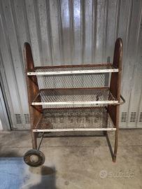 Carrello espositore accessori auto vintage 