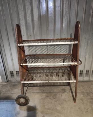 Carrello espositore accessori auto vintage 