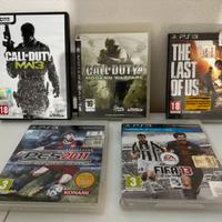 Lotto 5 giochi Call of Duty MW3 e 4+The Last of Us