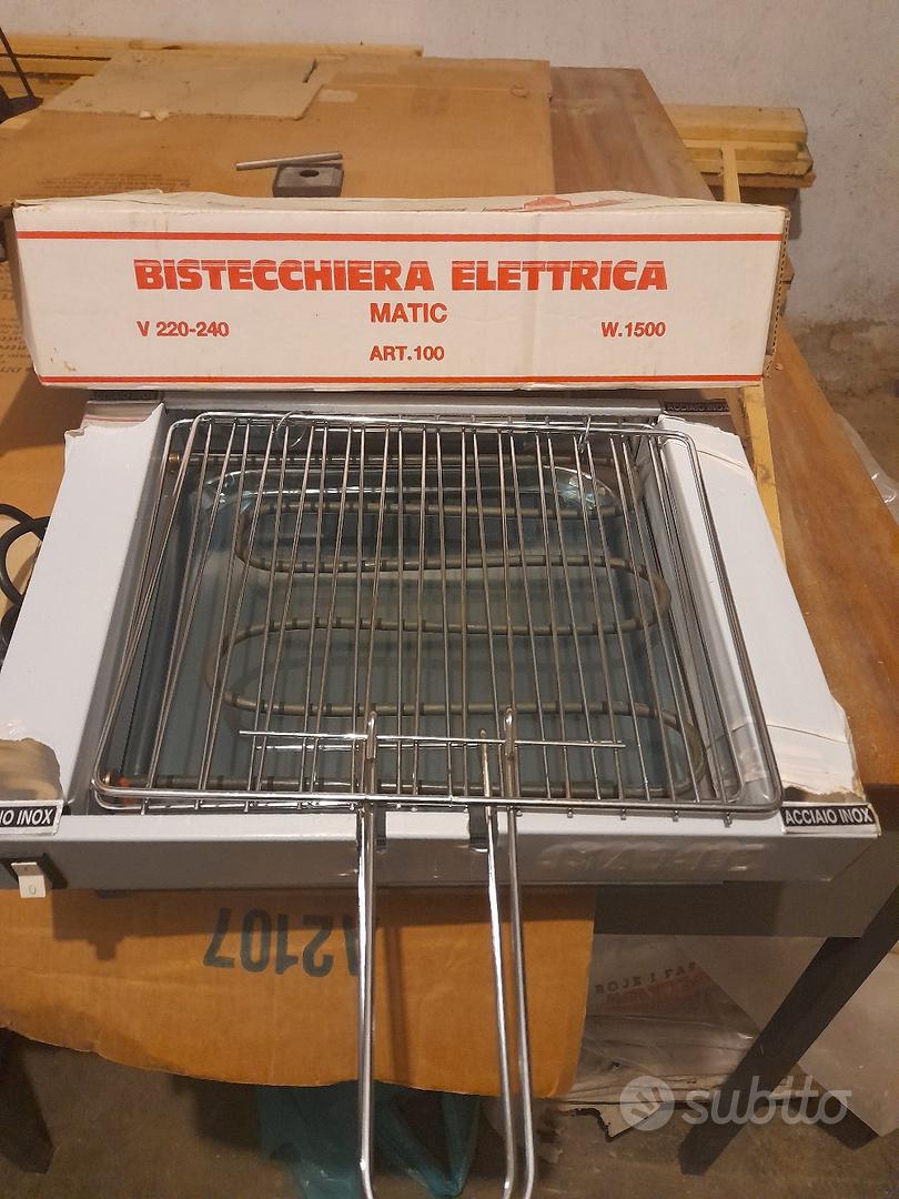 Bistecchiera Elettrica Senza Fumo in Acciaio Inox Bistecchiera