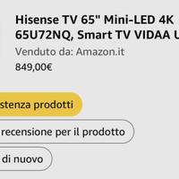 HISENSE TV 65 mini led