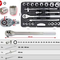 KS Tools 911.0721 3/4" Serie di chiavi a bussola