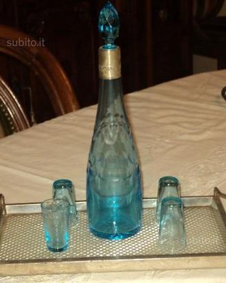 Servizio liquore cristallo turchese