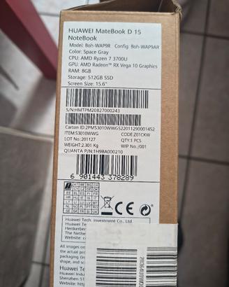 Huawei MateBook D 15 Ryzen 7 - 512GB SSD