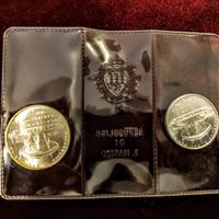 Dittico 500 e 1000 lire Argento San Marino 1982