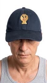 Cappellino blu con fregio ricamato - da collezione