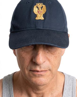 Cappellino blu con fregio ricamato - da collezione