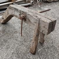 antica morsa da falegname 