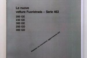 Manuale Uso e Officina Mercedes Classe G W463
