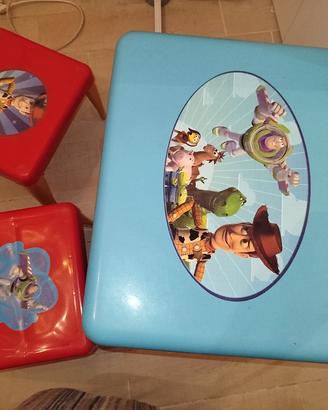 Tavolino contenitore con sgabelli Toy Story