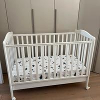 Lettino bianco con sponde 130x70 Azzurra