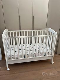 Lettino bianco con sponde 130x70 Azzurra