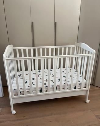 Lettino bianco con sponde 130x70 Azzurra