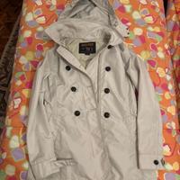 Trench cappuccio Woolrich antipioggia beige tg S