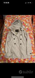 Trench cappuccio Woolrich antipioggia beige tg S