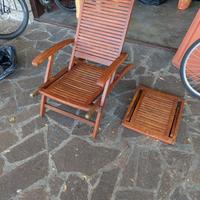 Sdraio in legno da giardino 