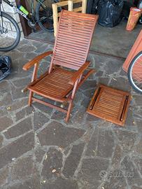 Sdraio in legno da giardino 