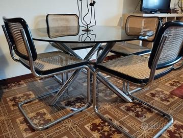 TAVOLO E 4 SEDIE VINTAGE ANNI 70