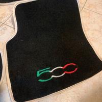 Tappetini FIAT 500 logo tricolore - SPED GRATIS