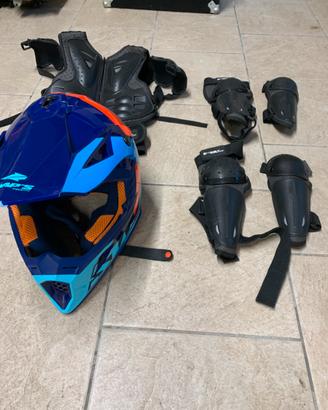 Casco da motocross più accessori motocross bambino