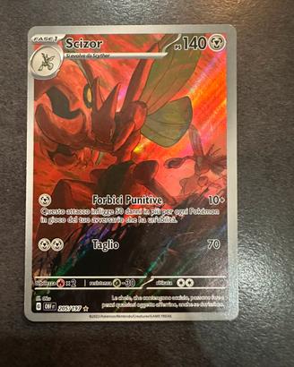 🎴Carta Pokémon Scizor AR Ossidiana Infuocata🔥