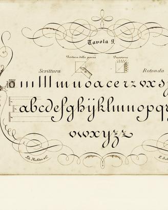 Stampe da incorniciare - Calligrafia anno 1895