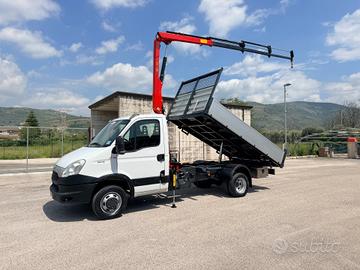 Iveco daily 35c13 con gru e ribaltabile
