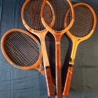 Lotto 4 Racchette Tennis Vintage Legno Dunlop Maxp
