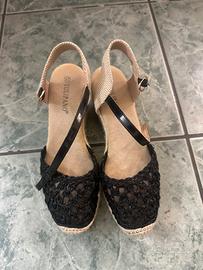 Zeppe Tulipano nere e beige n37