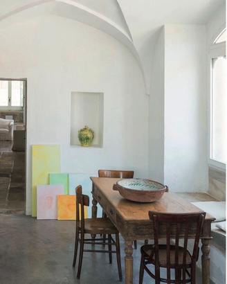 Antico tavolo agricolo primi 900 con cassetto