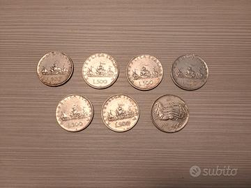 7 cinquecento lire d'argento 6 caravelle+ 100° ann