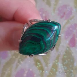 Anello malachite grande