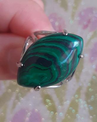 Anello malachite grande