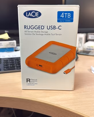 Hard disk esterno LaCie Rugged USB-C 4TB