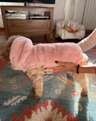 Pelliccia rosa per cani di piccola taglia