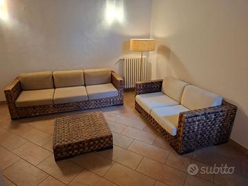 Salotto balinese in banano naturale e canapa