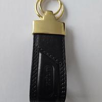 PORTACHIAVI PELLE NERA SCRITTA UNGARO VINTAGE
