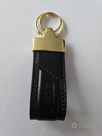 PORTACHIAVI PELLE NERA SCRITTA UNGARO VINTAGE