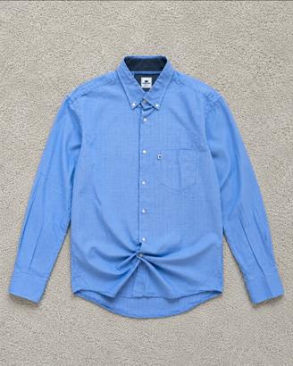 Il Granchio Camicia Uomo Microfantasia Azzurra L